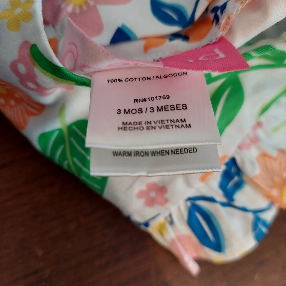 🎁10/$25 -Good Lad romper,  3 months,  girly, floral with ruffles